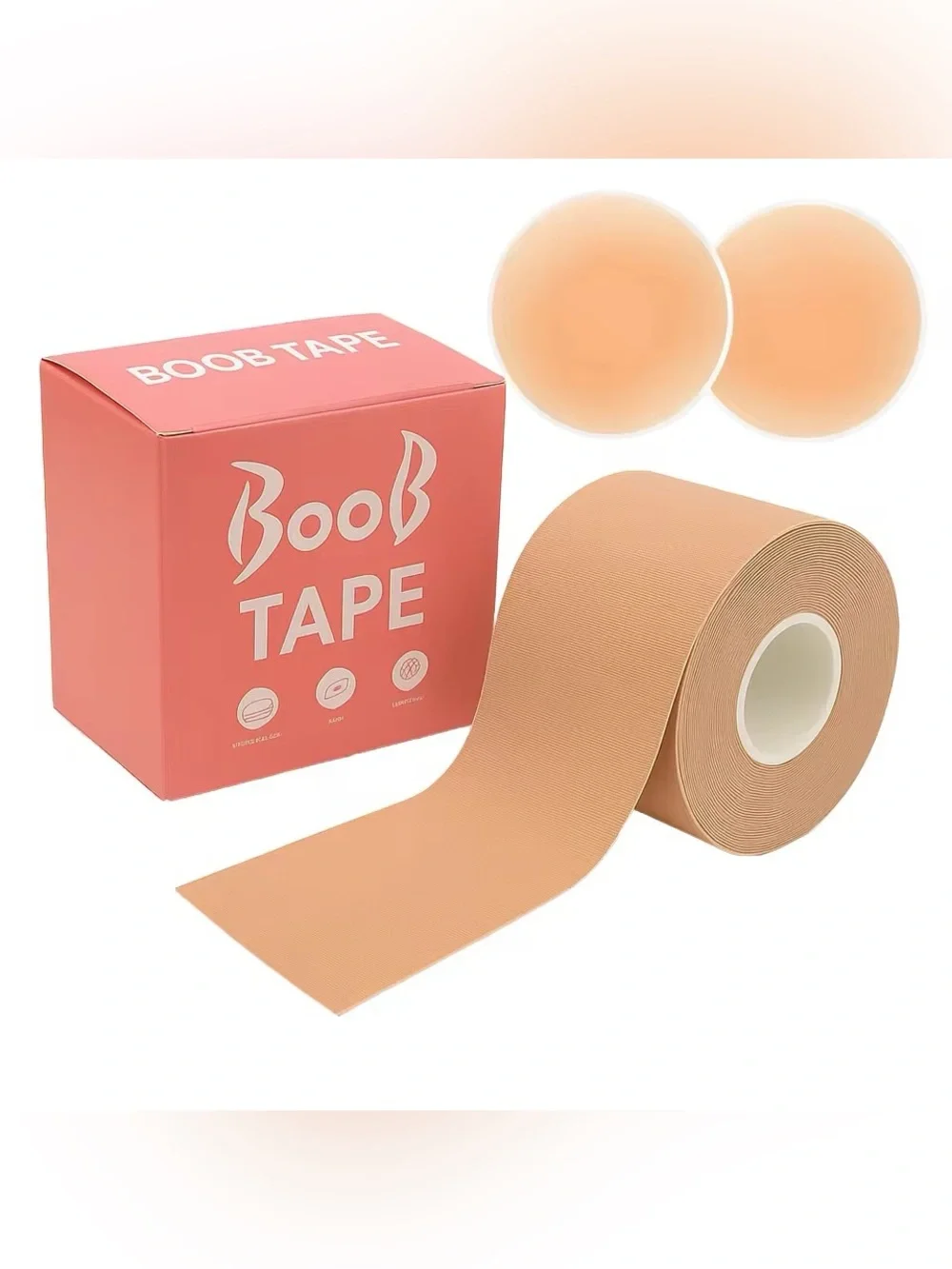 Boob Tape and Nipple Covers Set in Nude